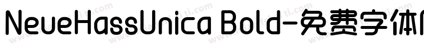 NeueHassUnica Bold字体转换